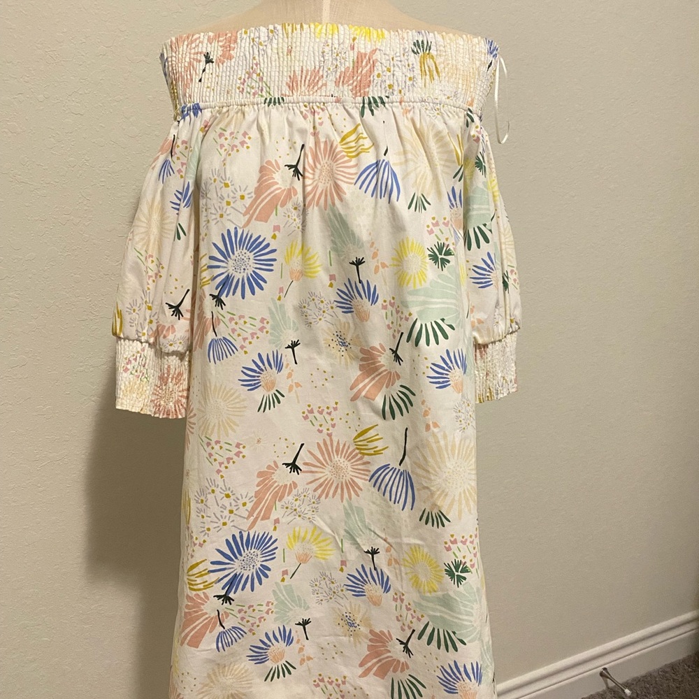 ZARA Floral Off Shoulder Dress Medium